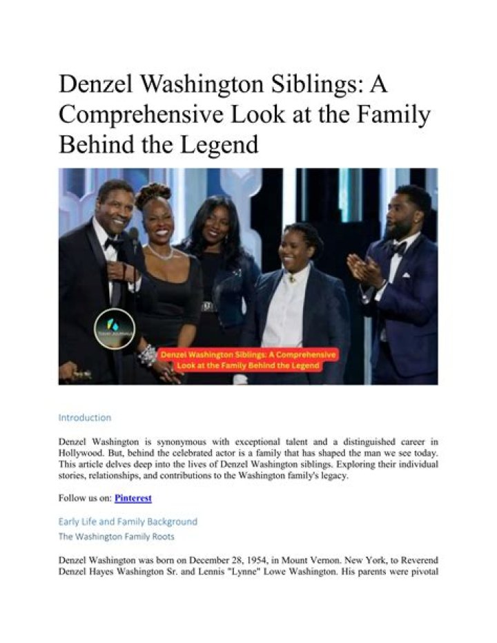 Denzel Washington Bibliography: A Comprehensive Overview